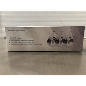 Ktrio 3Pcs Clicker Counter 4-Digit Hand Tally Click Counter Silver
